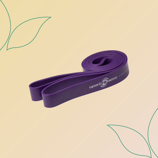 Banda Elástica de Poder Morada 32 mm Sportfitness - (1 Unid)