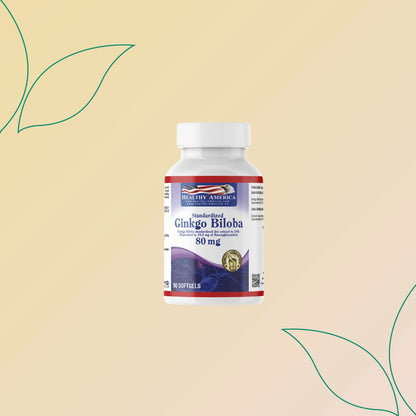 Gingko Biloba 80Mg x 60 Softgels (Standardized To 24% Flavonglycosides, 6%Terpene Lactones)