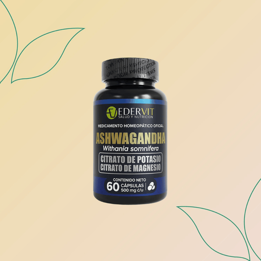Ashwagandha Concentrada Edervit - (60 Cápsulas)