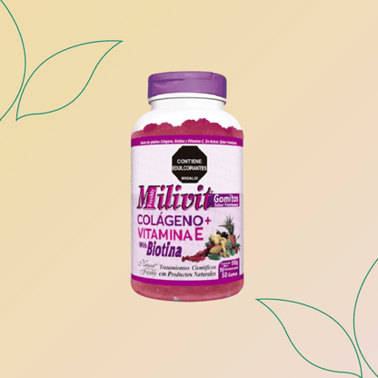 Milivit Colágeno + Vitamina E + Biotina Sin Azúcar