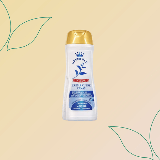 Crema Cubre Canas con Sábila y Vitamina E Never Old 230ml