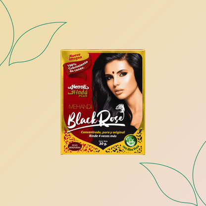 Henna Tintura Natural para Cabello Black Rose - (30 g)