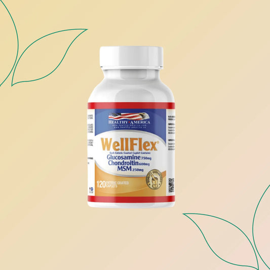 Wellflex™ Glucosamine 1500Mg, Chondroitin 1200Mg, Msm 750Mg (2 Tablets Per Serving) healthy america